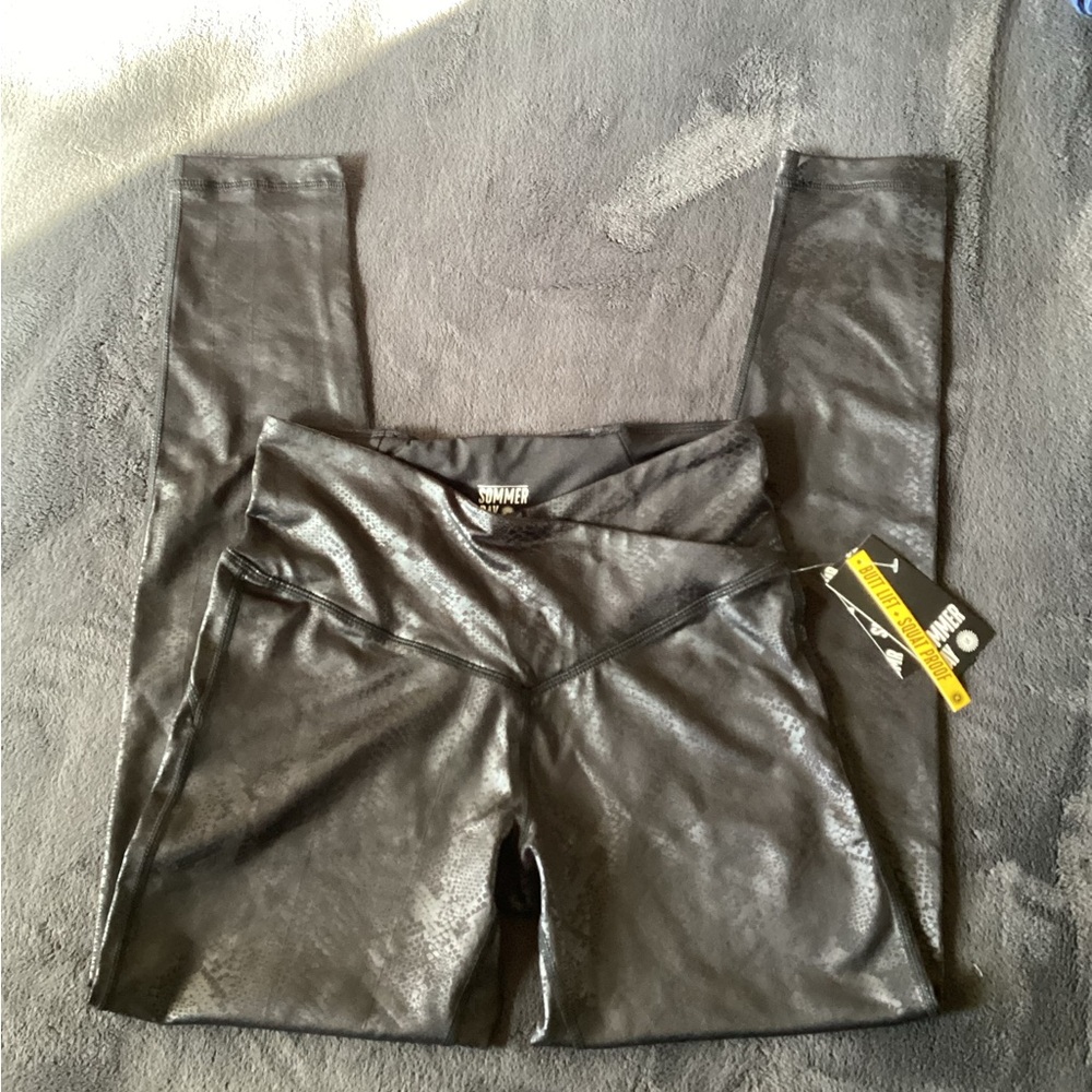 Metallic Butt Lift Leggings